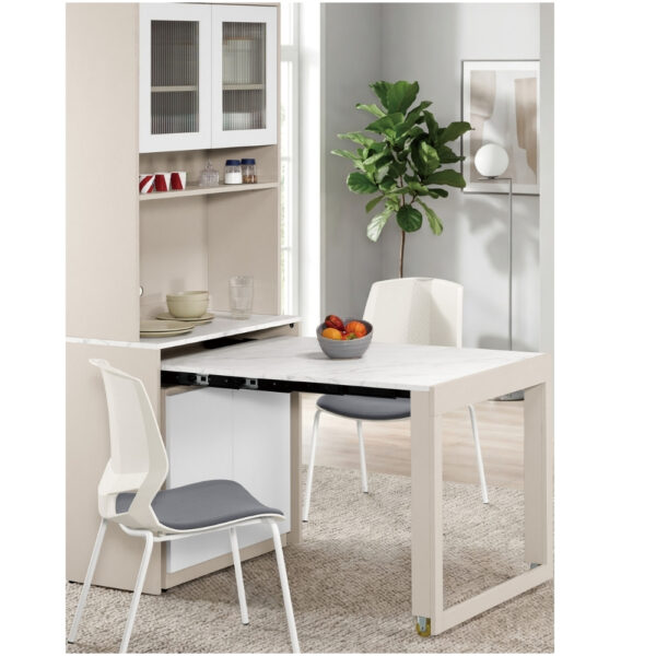 沐光 ‧ 境隨2.7尺伸縮收納餐桌櫃-寬80-136.5x深39-80x高195.5CM